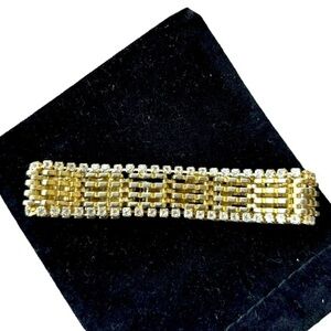 Wide Gold Link Chain Tennis Bracelet 7.5" x .5"